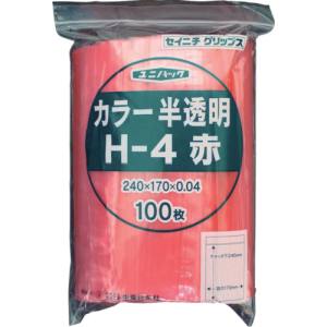 生産日本社 セイニチ H-4 ユニパックカラー半透明 170×240mm 赤