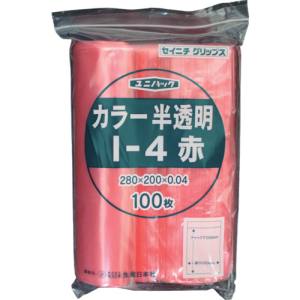 生産日本社 セイニチ I-4 ユニパックカラー半透明 200×280mm 赤