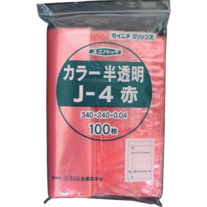 生産日本社 セイニチ J-4 ユニパックカラー半透明 240×340mm 赤