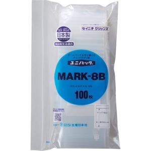 生産日本社 セイニチ MARK-8B-100 ユニパック MARK-8B 85×60×0.08 100枚入