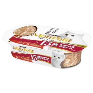 ネスレ日本 Nestle モンプチ プチリュクスカップ 15歳以上用かがやきサポート まぐろ ささみ添え 57g ネスレ