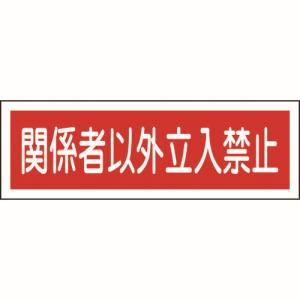 日本緑十字社 日本緑十字社 93196 短冊型安全標識 関係者以外立入禁止 GR196 120×360mm エンビ 横型