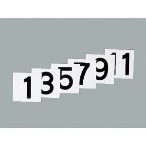 日本緑十字社 日本緑十字社 228011 差し込み式数字札 両面連番セット 1～12 6枚組 KS-A札 1 黒 150×150mm