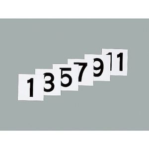 日本緑十字社 日本緑十字社 228021 差し込み式数字札 両面連番セット 1～12 6枚組 KS-B札 1 黒 100×100mm