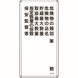 日本緑十字社 日本緑十字社 53116 消防 危険物標識 危険物の類別 保安監督者 KHT-16M 600×300mm スチール