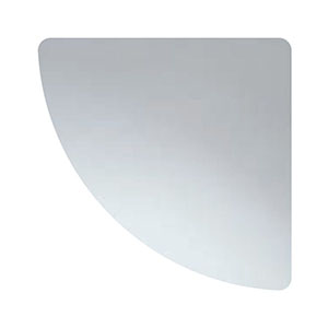 シロクマ シロクマ TG-122 ガラス棚板 R形 200ミリ 透明