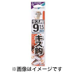 ささめ針 SASAME ささめ針 キス鈎 白 糸付 9号 ハリス 1.5 AA108