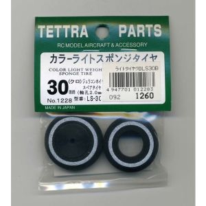 テトラ TETTRA テトラ カラーライトスポンジタイヤ 黒 30mm LS-30B 1228