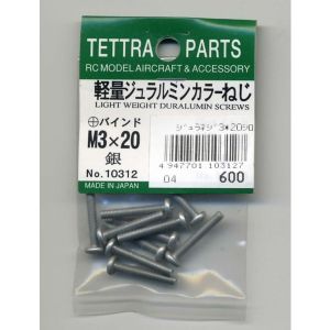 テトラ TETTRA テトラ 軽量ジュラルミンカラーネジ +バインドM3-20 銀 10312