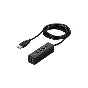 バッファロー BUFFALO どっちもUSBポート採用USB2.0ハブ 5ポートタイプ ブラック 1.5m BSH5UD20BK
