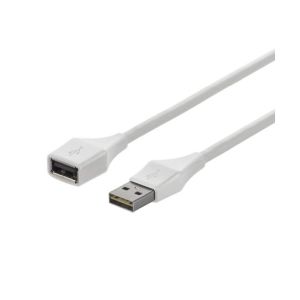 バッファロー BUFFALO どっちもUSBコネクター採用 USB2.0延長ケーブル(A to A) 3.0m ホワイト BSUAADU230WHA