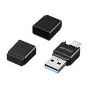 バッファロー BUFFALO USB3.0 Type-A / microB対応 microSD専用カードリーダー/ライター ブラック BSCRM110U3BK