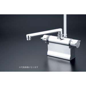 KVK KVK KF3011T2S2HS デッキ形 サーモスタット式 シャワー ワンストップシャワー付 240mm パイプ仕様 撥水