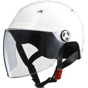 リード工業 LEAD リード工業 RE-40 ホワイト シールド付ハーフヘルメット LEAD