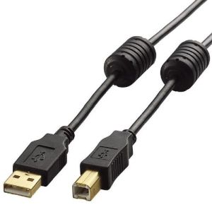 エレコム(ELECOM) USB2.0ケーブル/A-Bタイプ/フェライトコア付/2m/ブラック U2C-BF20BK