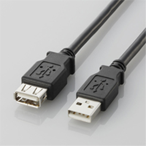 エレコム(ELECOM) USB2.0延長ケーブル/A-Aメスタイプ/ノーマル/1.5m/ブラック U2C-E15BK