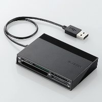 エレコム ELECOM USBハブ付き48+5メディア対応カードリーダ MR-C24BK(ブラック)