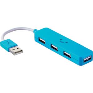 エレコム ELECOM エレコム U2H-SN4NBF2BU 4ポート USB2.0ハブ(コンパクトタイプ) ブルー