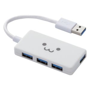エレコム ELECOM エレコム ELECOM 4ポート USB3.0ハブ(コンパクトタイプ) ホワイト U3H-A416BF1WH