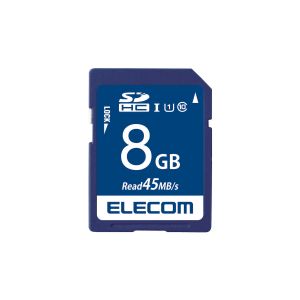 エレコム(ELECOM) MF-FS008GU11R SDHCカード/データ復旧サービス付/UHS-I 45MB/s/8GB