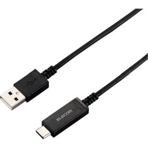 エレコム ELECOM エレコム ELECOM USB2.0ケーブル(温度検知機能付き、A‐C) 1.8m ブラック MPA-AC18SNBK