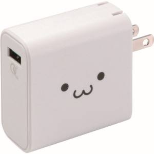 エレコム ELECOM エレコム ELECOM AC充電器(USBポート/QC3.0) ホワイトフェイス MPA-ACUQ01WF