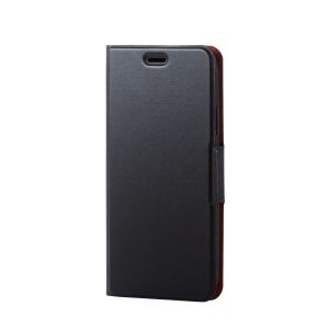 ELECOM エレコム エレコム PM-A18CPLFUBK iPhone XR ソフトレザーカバー 薄型 磁石付 ブラック