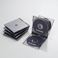 エレコム ELECOM エレコム CCD-JSCNQ5CBK CD/DVDプラケース 4枚収納 5パック ブラック