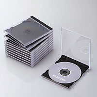 エレコム ELECOM エレコム CCD-JSCN10BK CD/DVDプラケース 1枚収納 10パック ブラック