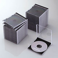 エレコム ELECOM CD/DVDプラケース/1枚収納/30パック/ブラック CCD-JSCN30BK