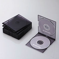 エレコム ELECOM CD/DVDスリムプラケース/2枚収納/10パック/クリアブラック CCD-JSCSW10CBK
