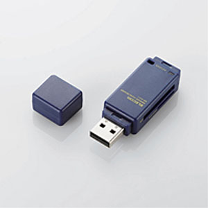エレコム ELECOM エレコム MR-K011BU メモリリーダライタ 直挿しタイプ SD系専用 ブルー