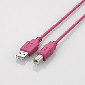 エレコム(ELECOM) USB2.0ケーブル/A-Bタイプ/ノーマル/0.7m/ピンク U2C-BN07PN
