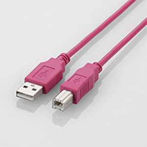 エレコム ELECOM USB2.0ケーブル/A-Bタイプ/ノーマル/1.5m/ピンク U2C-BN15PN