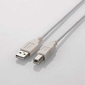 エレコム(ELECOM) USB2.0ケーブル/A-Bタイプ/ノーマル/2m/ホワイト U2C-BN20WH