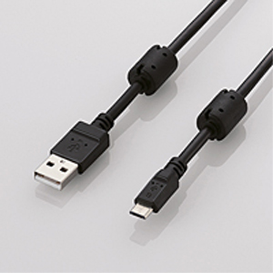 エレコム(ELECOM) USB2.0ケーブル/A-microB/2A対応/0.8m/ブラック U2C-AMBF2U08BK