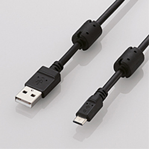エレコム(ELECOM) USB2.0ケーブル/A-microB/2A対応/1.2m/ブラック U2C-AMBF2U12BK