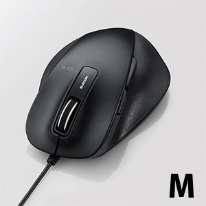 ELECOM エレコム エレコム M-XGM10UBBK マウス 有線 5ボタン 握りの極み Mサイズ ブラック