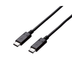 ELECOM エレコム エレコム U2C-CC5P05NBK USB2.0ケーブル C-Cタイプ 認証品 USB Power Delivery対応 5A出力 0.5m ブラック