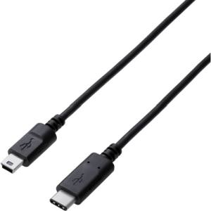 エレコム(ELECOM) USB2.0ケーブル/C-miniBタイプ/認証品/3A出力/0.5m/ブラック U2C-CM05NBK