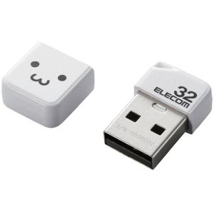 ELECOM エレコム エレコム MF-SU2B32GWHF USBメモリ USB2.0 小型 キャップ付 32GB ホワイト