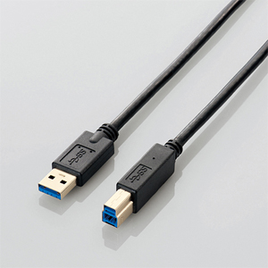 エレコム(ELECOM) USB3.0ケーブル/A-Bタイプ/スタンダード/2m/ブラック USB3-AB20BK