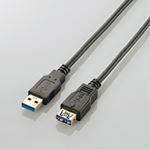 エレコム ELECOM USB3.0ケーブル/A-A延長タイプ/スタンダード/1m/ブラック USB3-E10BK