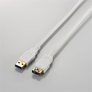 エレコム(ELECOM) USB3.0ケーブル/A-A延長タイプ/スタンダード/1m/ホワイト USB3-E10WH