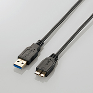 エレコム ELECOM USB3.0ケーブル/A-microBタイプ/スリム/2m/ブラック USB3-AMBX20BK