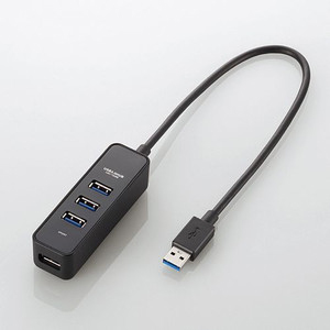 エレコム(ELECOM) USBHUB3.0/マグネット/バスパワー/4ポート/ブラック U3H-T405BBK