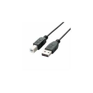 エレコム(ELECOM) USB2.0ケーブル/リバーシブルコネクタ/A-Bタイプ/ノーマル/1m/ブラック U2C-DB10BK