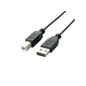 エレコム(ELECOM) USB2.0ケーブル/リバーシブルコネクタ/A-Bタイプ/ノーマル/5m/ブラック U2C-DB50BK