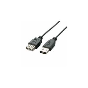 エレコム(ELECOM) USB2.0ケーブル/リバーシブルコネクタ/A-A延長タイプ/ノーマル/2m/ブラック U2C-DE20BK