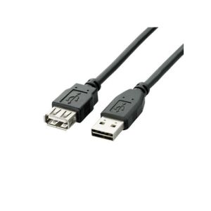 エレコム ELECOM USB2.0ケーブル/リバーシブルコネクタ/A-A延長タイプ/ノーマル/5m/ブラック U2C-DE50BK
